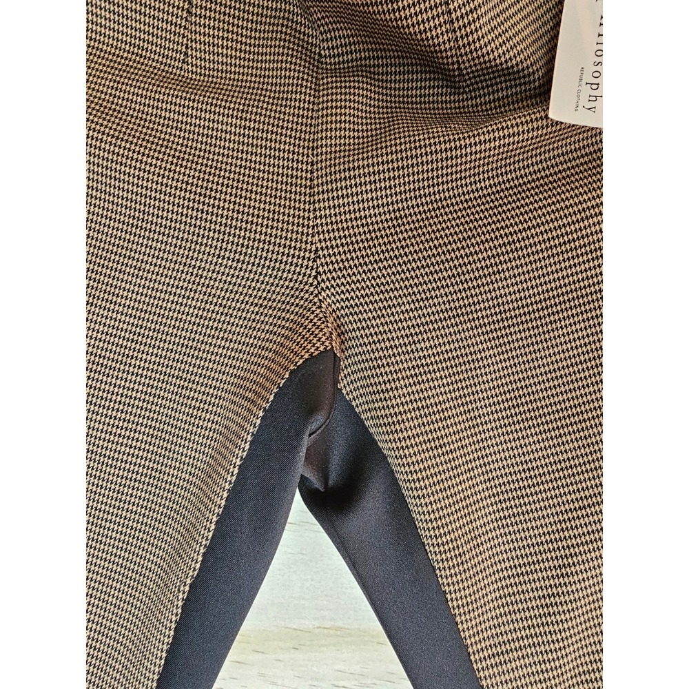 Philosophy Republic Clothing Houndstooth Leggings Black Tan Side Stripe Small - Picture 6 of 16